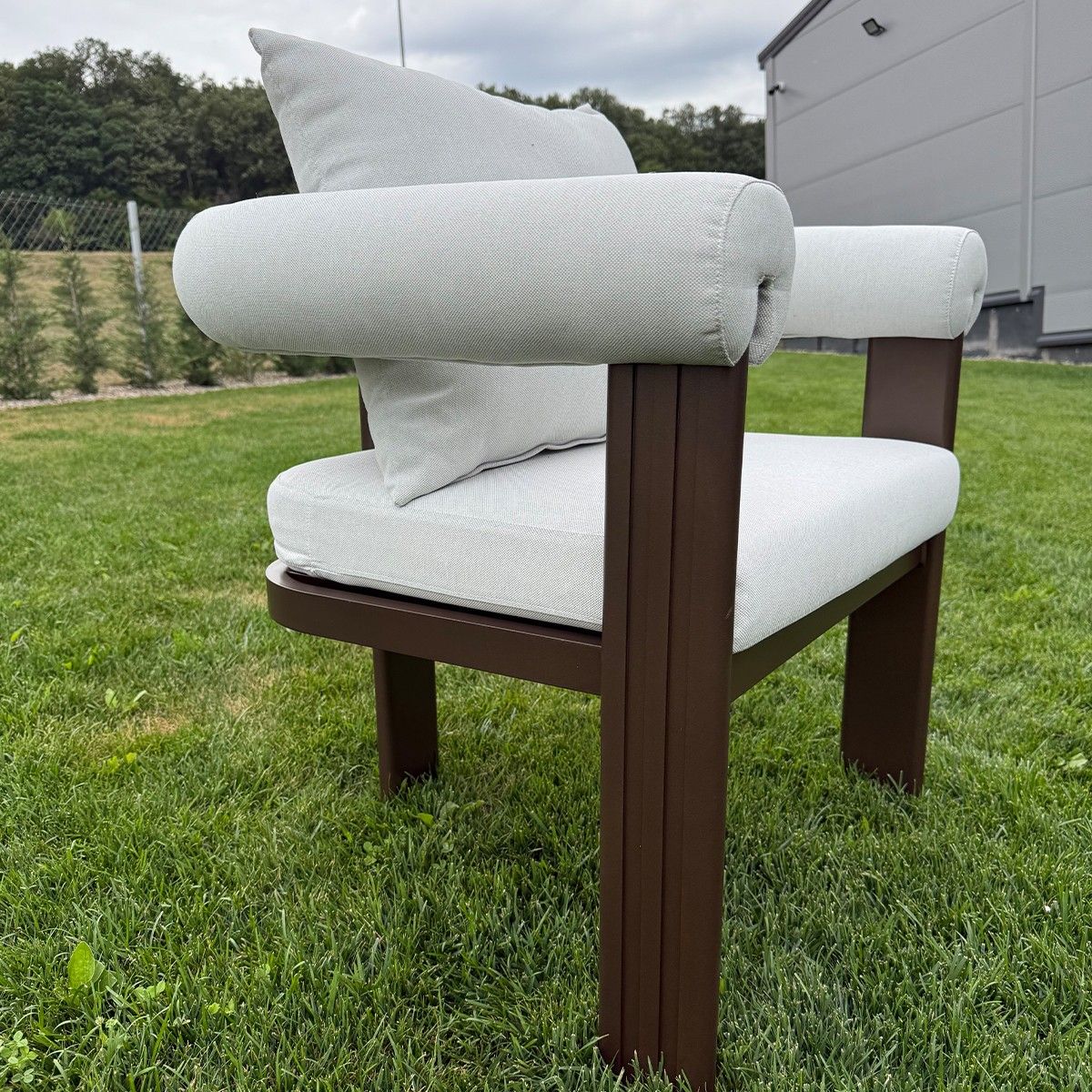 Möbelset für 8 Personen, Garten oder Terrasse, Aluminium, Tisch 214x102 cm + 8 Stühle, Gewebe aus 100 % Olefin, Bora Bora