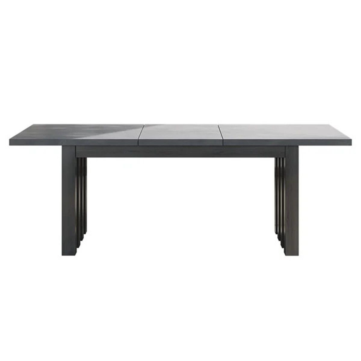 Möbelset für Terrasse oder Garten, 6 Stühle, ausziehbarer Tisch, Aluminium und Seilgeflecht, Riga