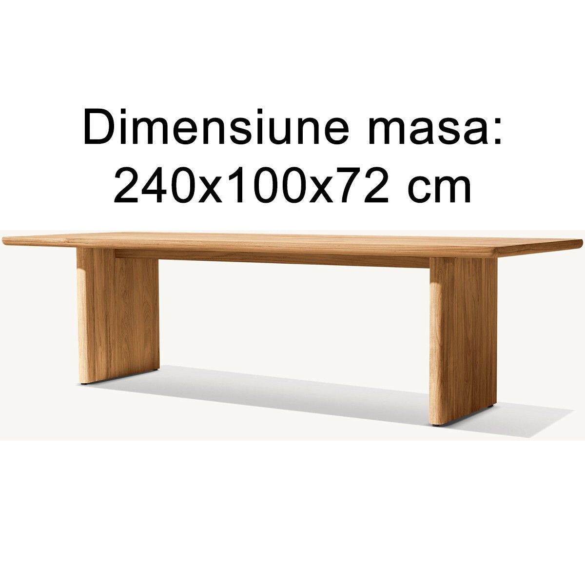 Möbelset für Terrasse oder Garten, großer Tisch und 8 Stühle, Voll-Teakholz, inklusive Kissen, Primavera