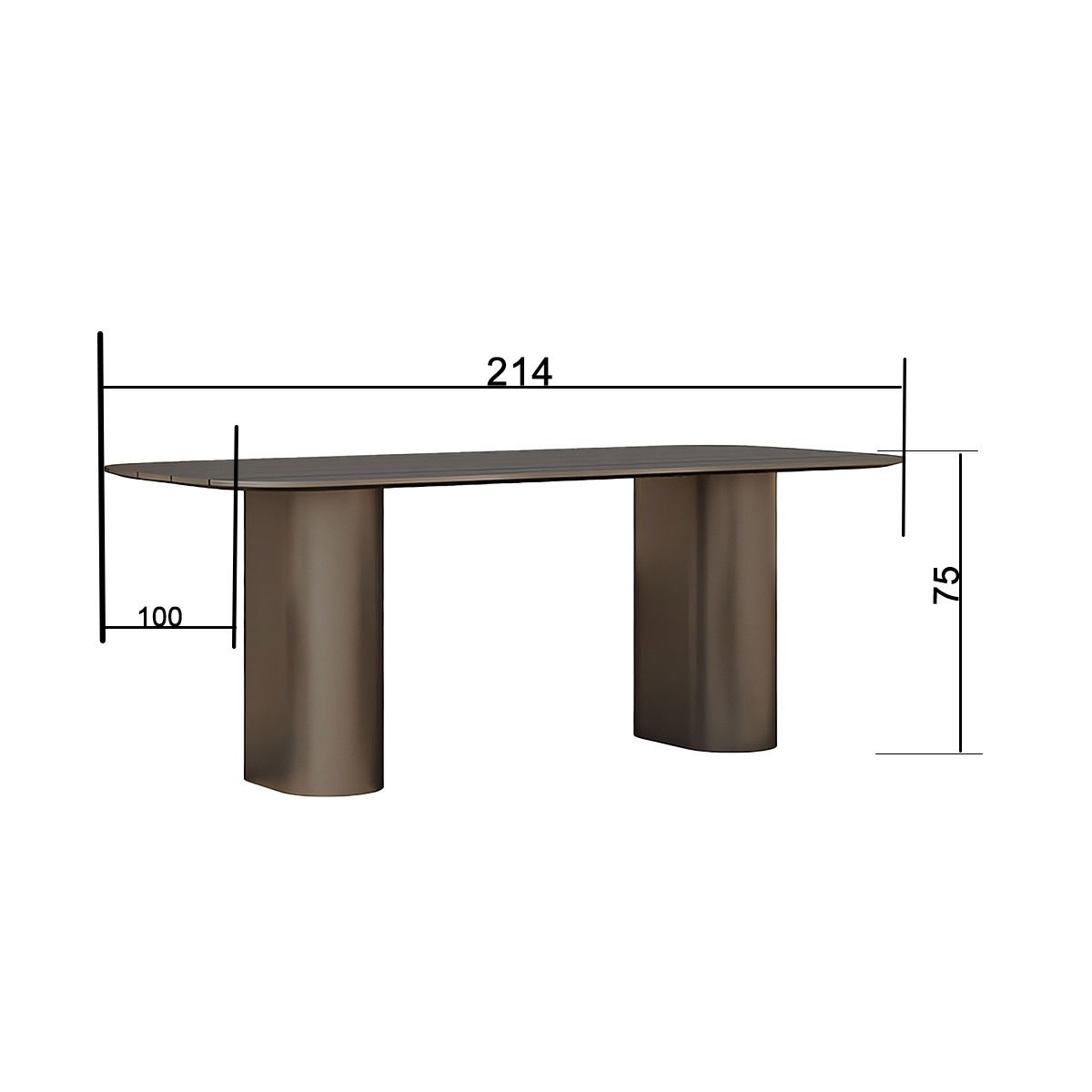 Möbelset für 6 Personen, Terrasse oder Garten, Aluminium, robuster Tisch 214x100 cm + 6 Stühle mit Seilgeflecht, Nova Luxe
