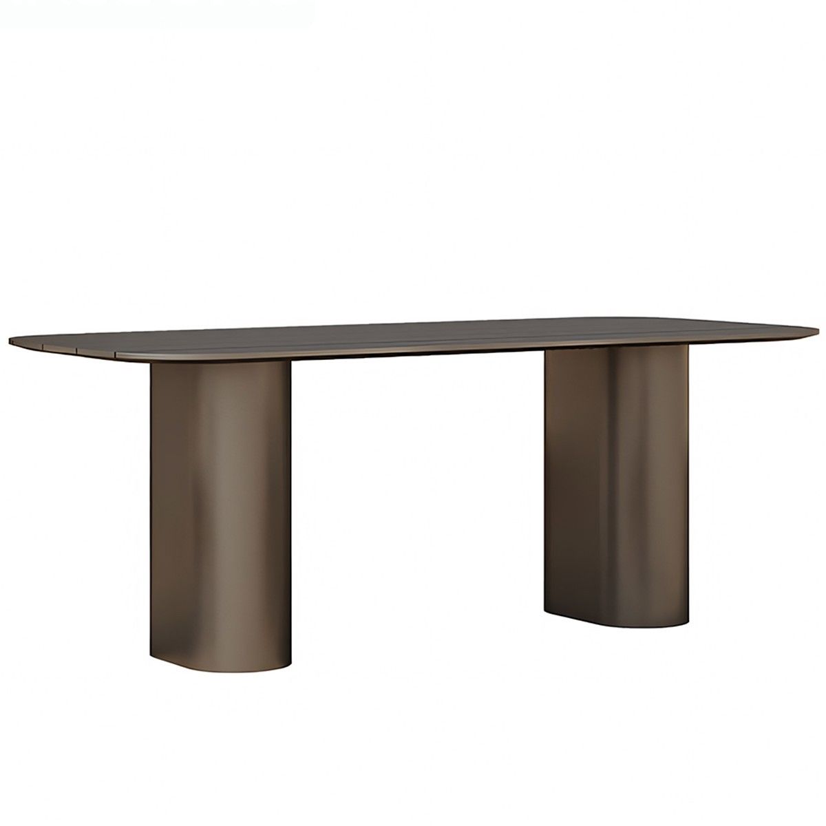 Möbelset für 8 Personen, Terrasse oder Garten, Aluminium, robuster Tisch 214x100 cm + 8 Stühle mit Seilgeflecht, Nova Luxe