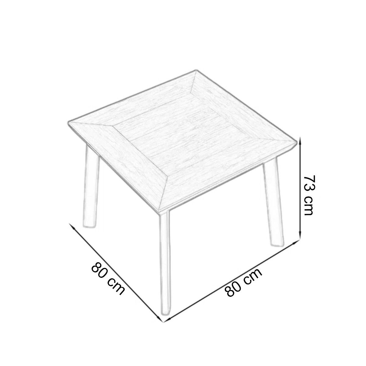 Möbelset aus Aluminium, Tisch mit WPC-Platte, 4 Stühle, für Terrasse oder Garten, Eliza