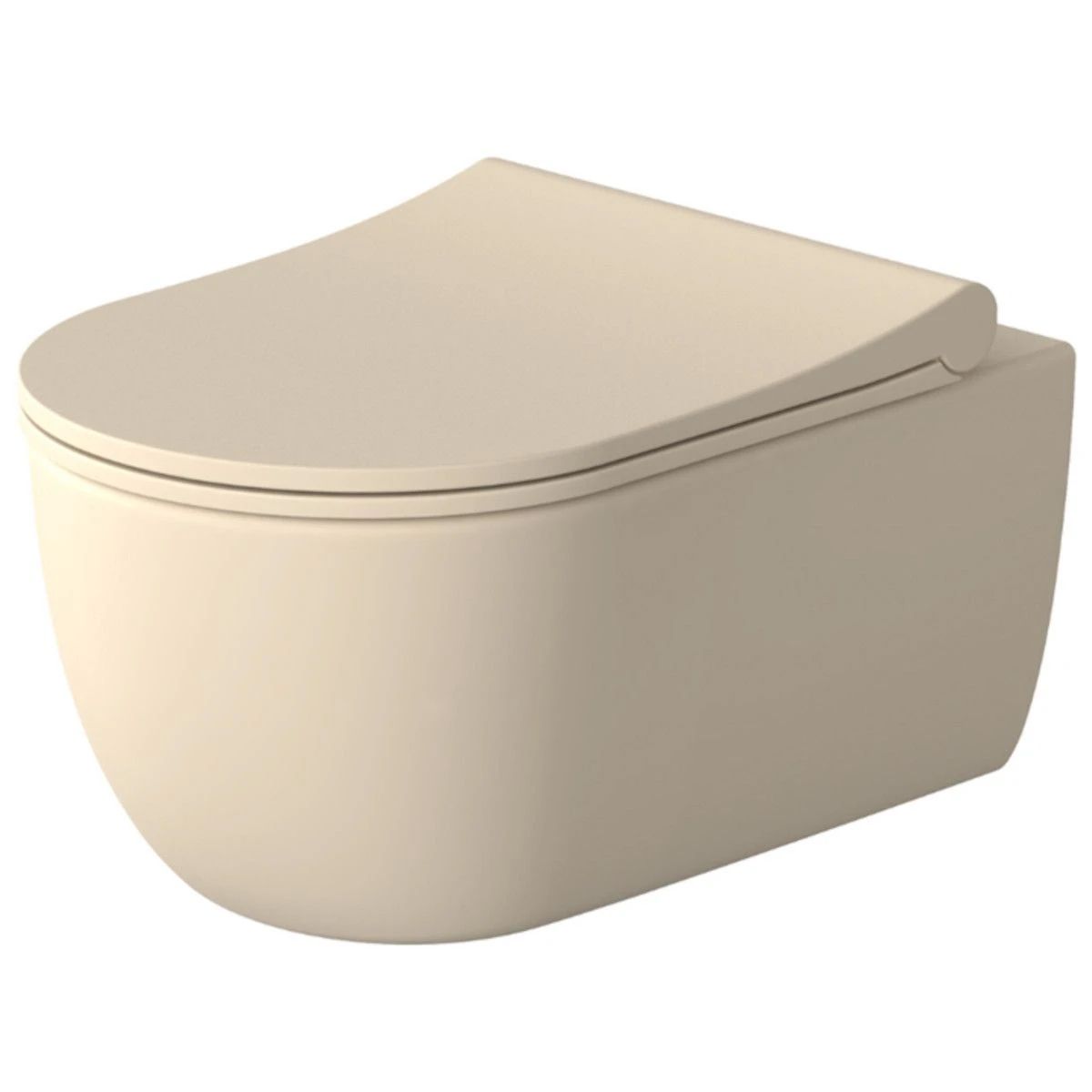 WC- und Bidet-Set, Jasmine halbmatt, Farbe Power, Hängemontage, 49x36 cm, Kollektion Michael