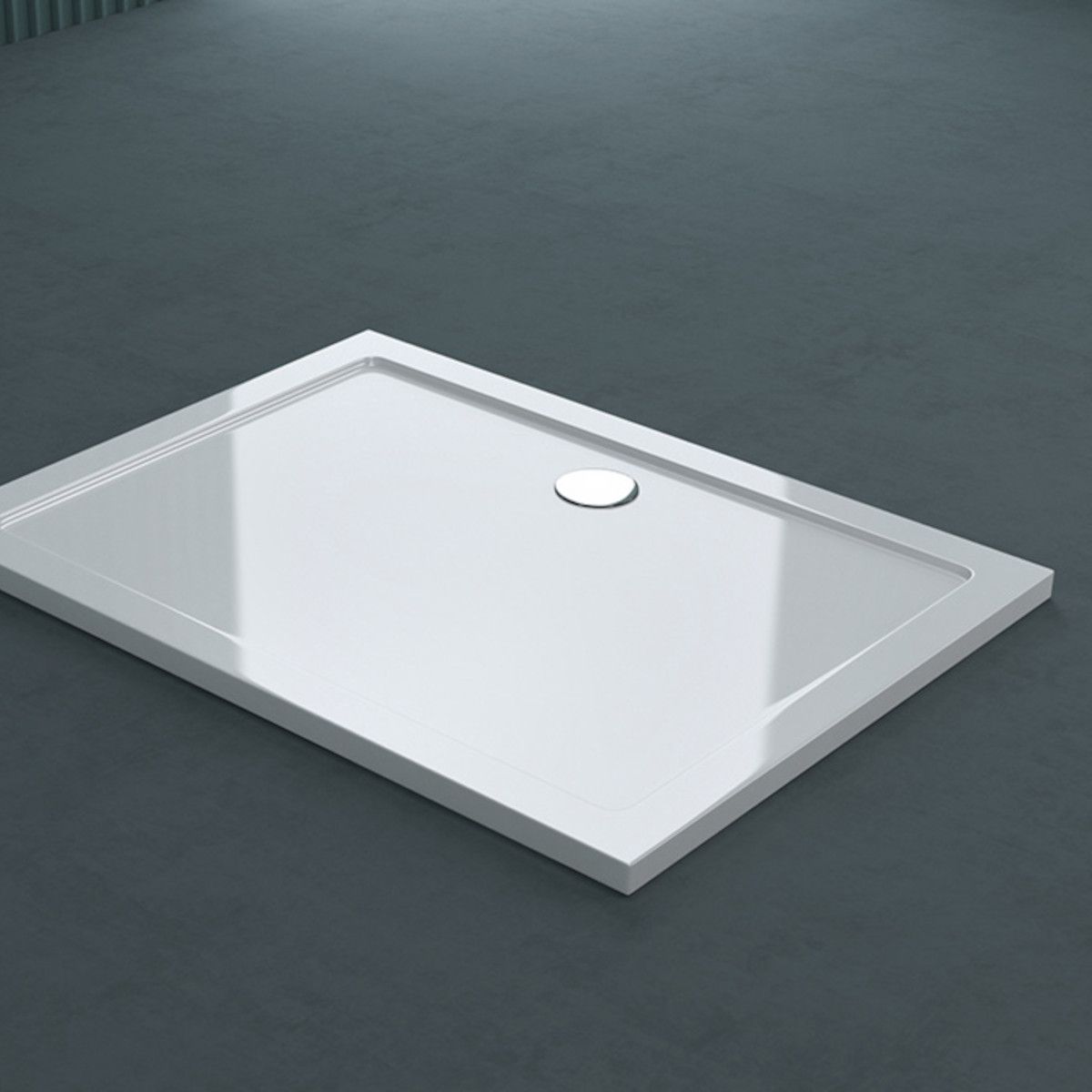 Ablaufsiphon für Duschwannen, universal, flexibles Rohr, Chrom Abdeckung, AL 01
