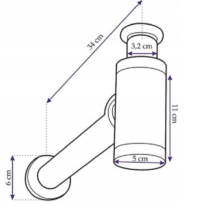 Universeller Siphon + Klick-Klack-Ventil, Push-Up-System, Oberfläche L.Gold