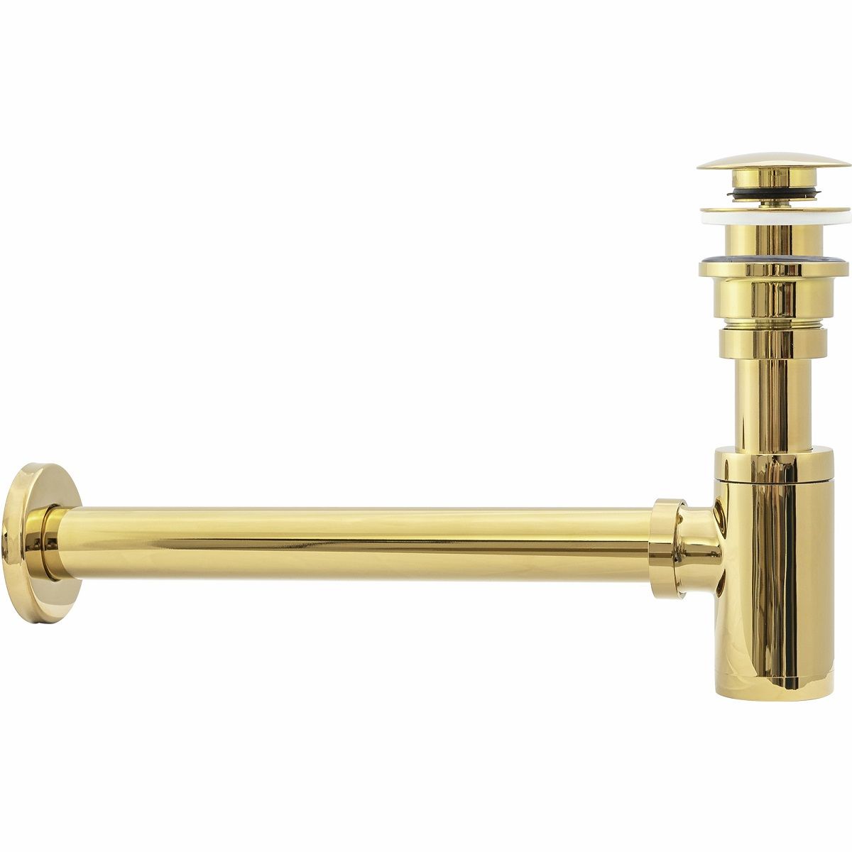 Universeller Siphon + Klick-Klack-Ventil, Push-Up-System, Oberfläche L.Gold