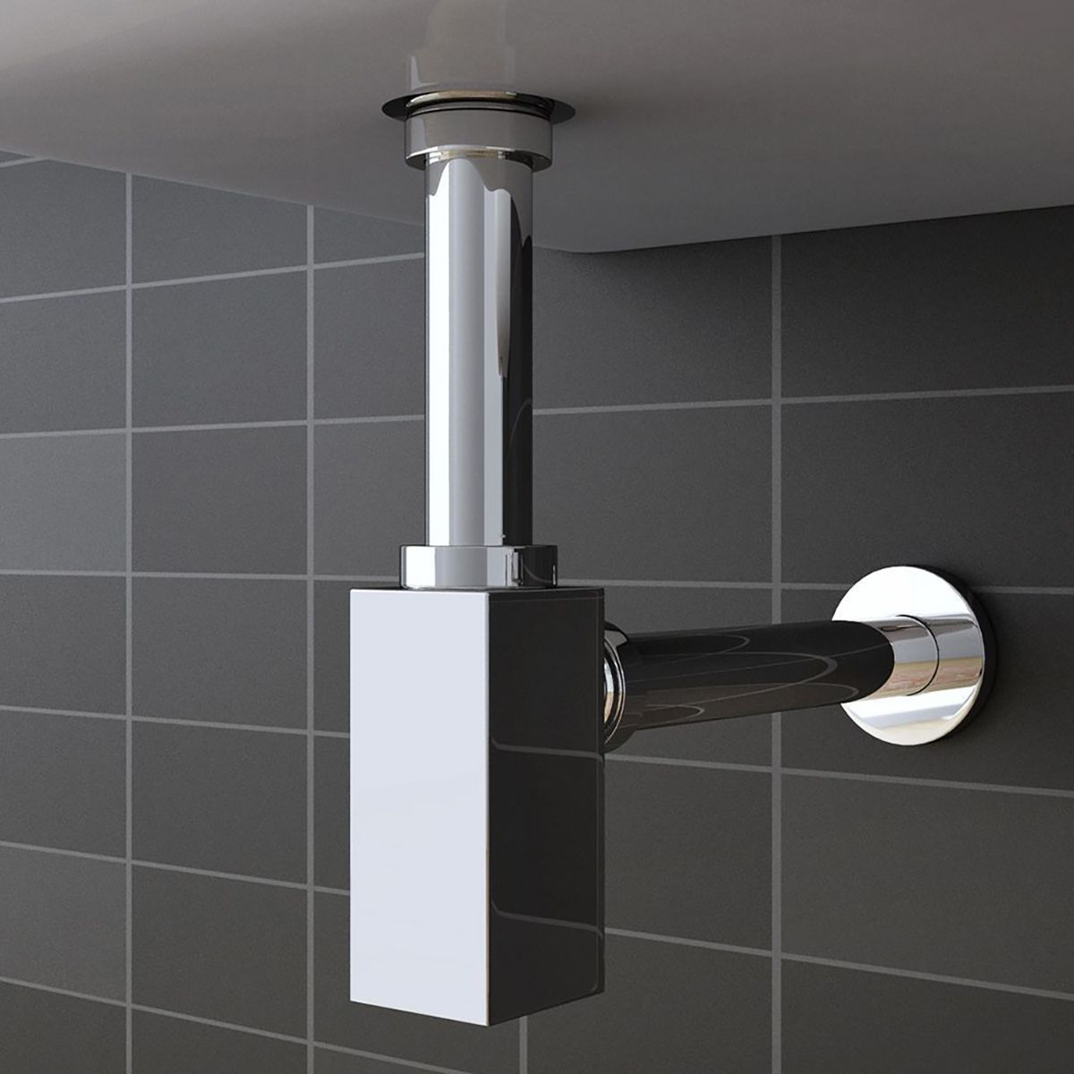 Siphon EGO-S06, besonderes Design, Edelstahl, Chrom-Finish
