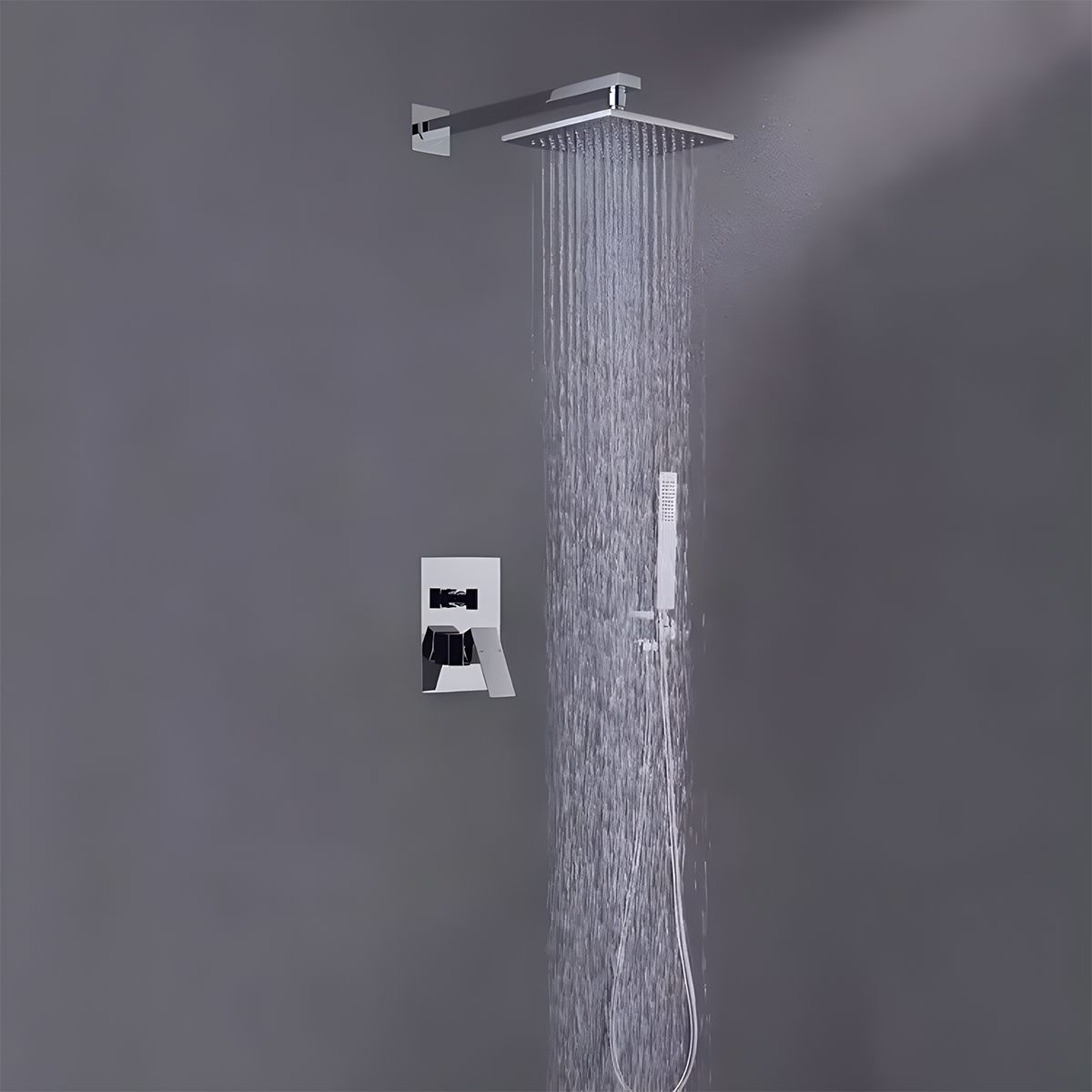 Duschsystem, Unterputzarmatur, 2 Funktionen, Regendusche, Chrom, Venice