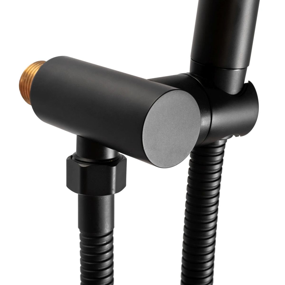 REA-MILER Thermostat-Duschsystem, Mattschwarz, Unterputz, Unterputzarmatur, Regendusche 30 x 30 cm