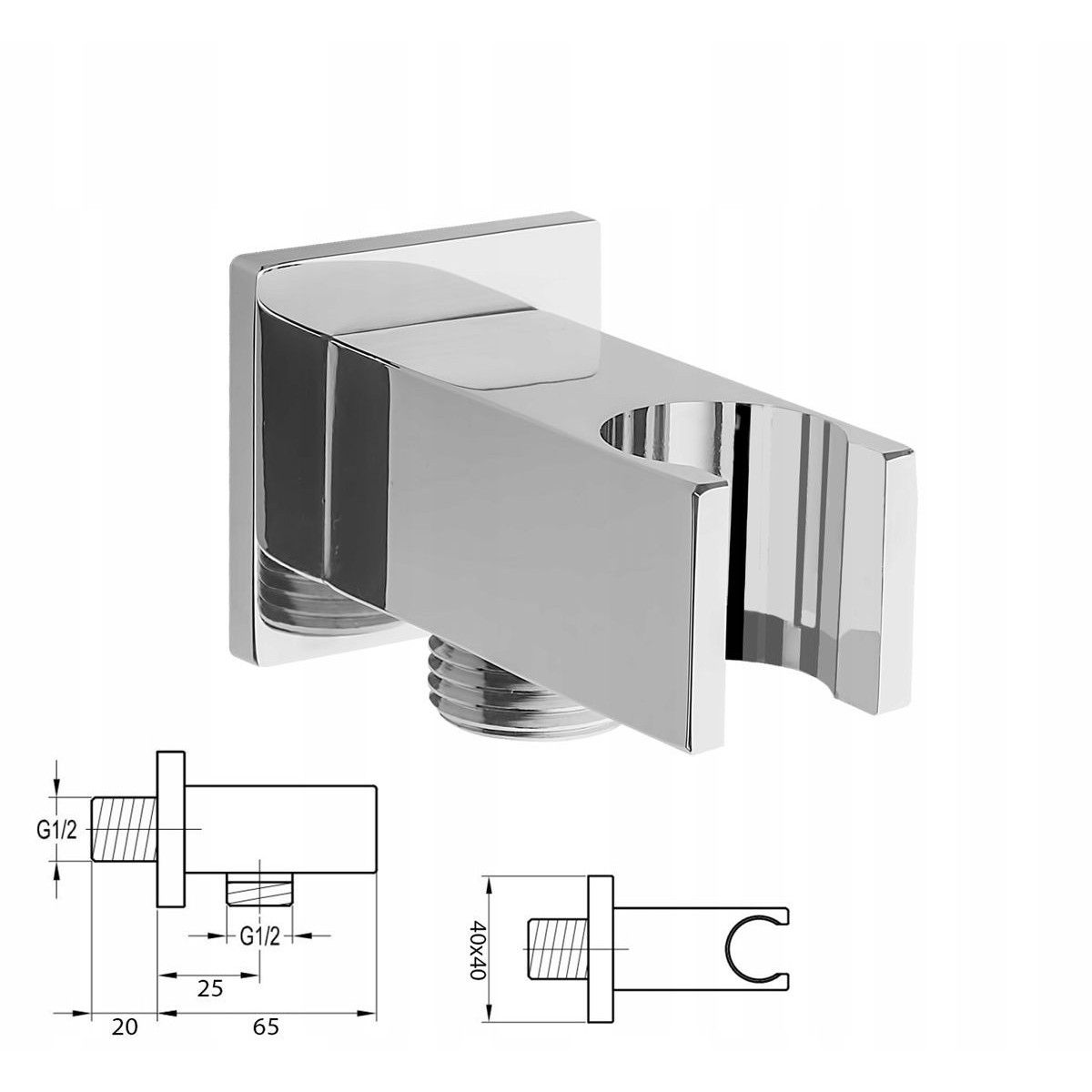 EGO Z1 Duschsystem, Unterputzmontage, Unterputz-Thermostatarmatur, Regendusche 30x30 cm
