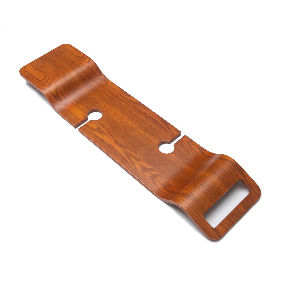 Badewannetablett Vasco, 100x25x1,5, Luxury-Finish aus mehrschichtigem Holz, Eiche, wasserfest, Farbe: Nussbaum