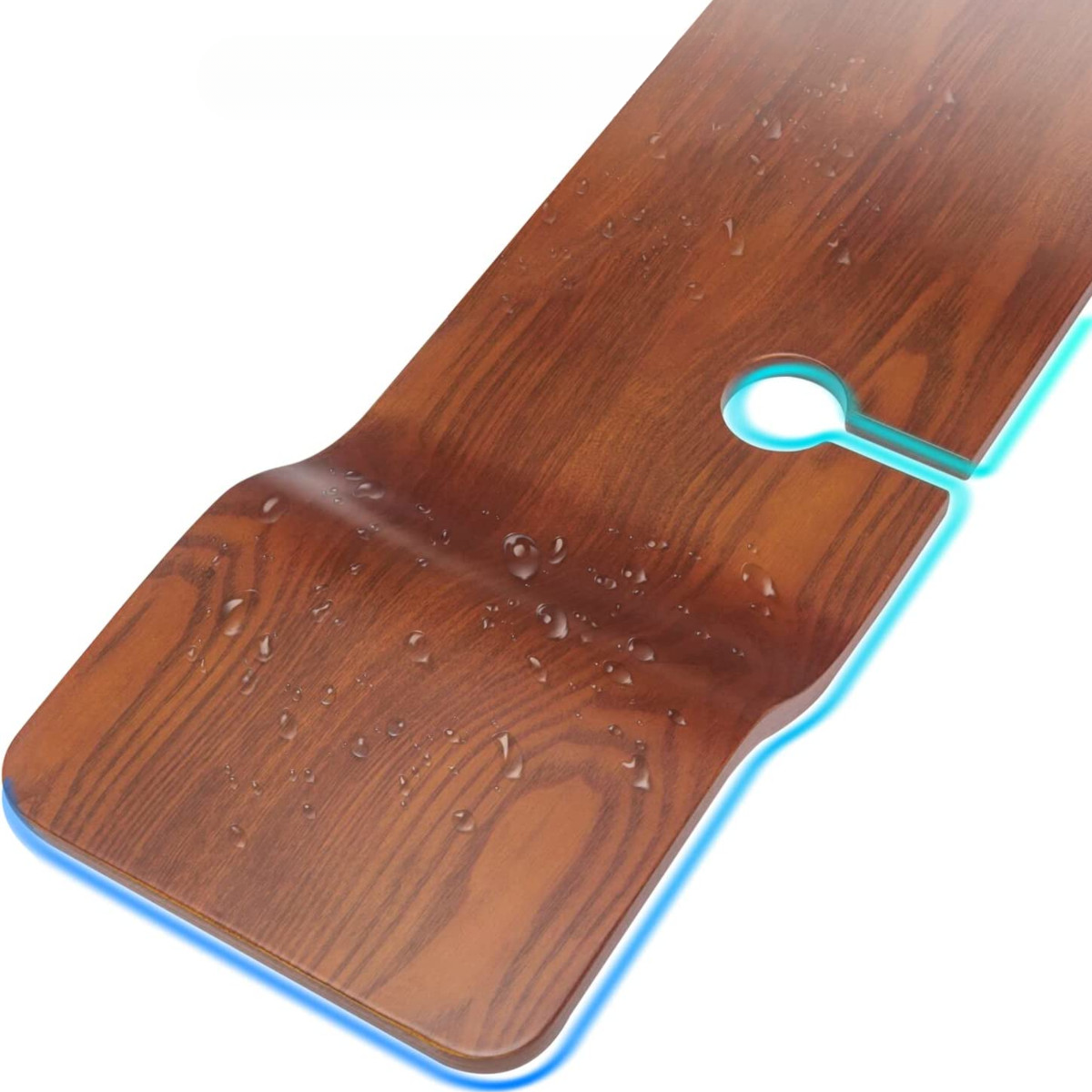 Badewannetablett Vasco, 100x25x1,5, Luxury-Finish aus mehrschichtigem Holz, Eiche, wasserfest, Farbe: Nussbaum