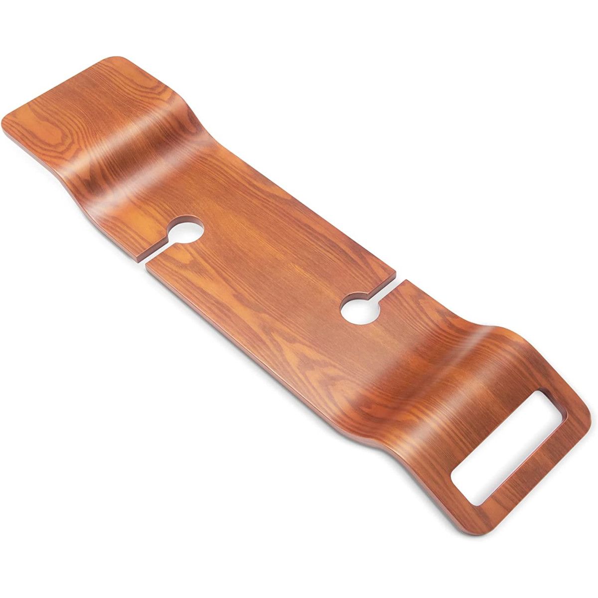 Badewannetablett Vasco, 100x25x1,5, Luxury-Finish aus mehrschichtigem Holz, Eiche, wasserfest, Farbe: Nussbaum