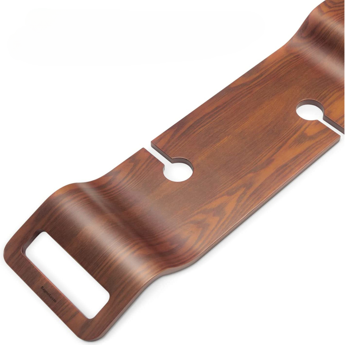 Badewannetablett Vasco, 100x25x1,5, Luxury-Finish aus mehrschichtigem Holz, Eiche, wasserfest, Farbe: Nussbaum