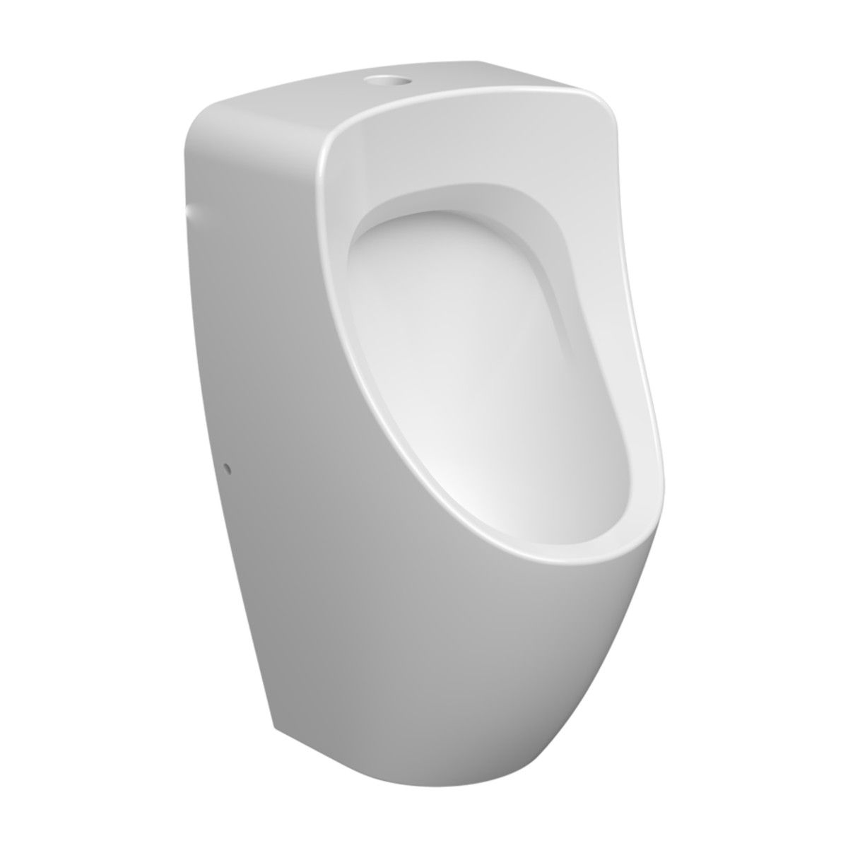 Urinal in Glänzend Weiß mit oberem Wasserzulauf, 36x60 cm, Sanitärkeramik, Nicolo