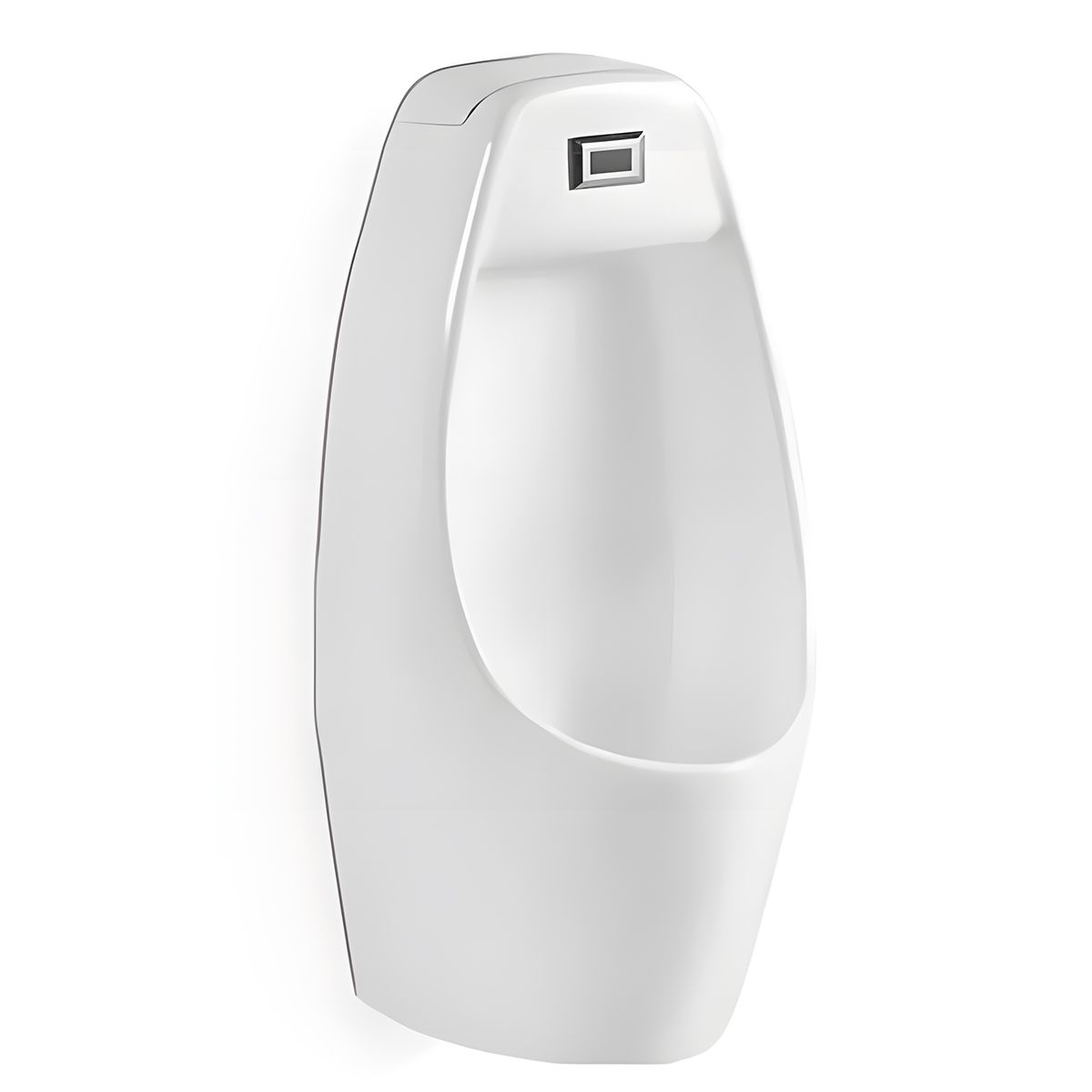 Urinal mit integriertem Sensor, Wand- oder Bodenablauf, 34x29x68 cm, Glänzend Weiß, Lucente