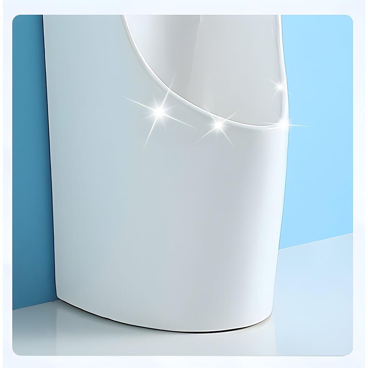 Urinal mit integriertem Sensor, Bodenablauf, 34x35.5x100 cm, Glänzend Weiß, Silento