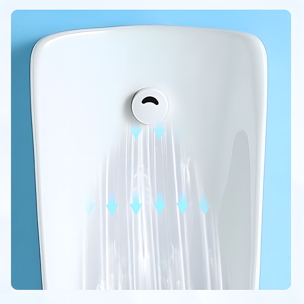 Urinal mit integriertem Sensor, Bodenablauf, 34x35.5x100 cm, Glänzend Weiß, Silento