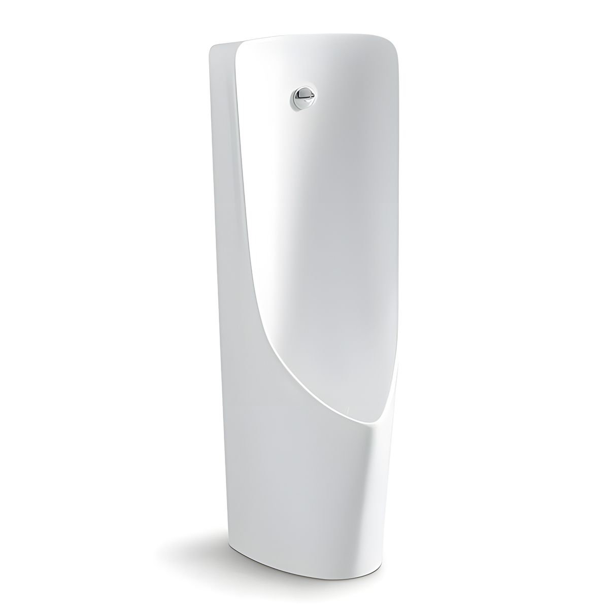 Urinal mit integriertem Sensor, Bodenablauf, 34x35.5x100 cm, Glänzend Weiß, Silento