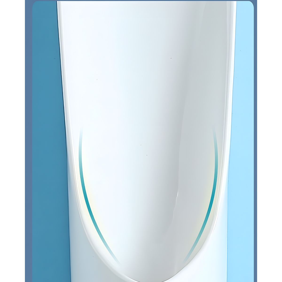 Urinal mit integriertem Sensor, Bodenablauf, 34x35.5x100 cm, Glänzend Weiß, Silento