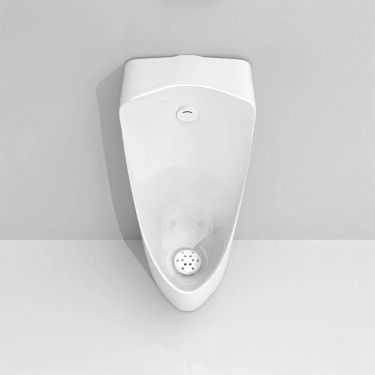 Urinal mit integriertem Sensor, Bodenablauf, 34x35.5x100 cm, Glänzend Weiß, Silento