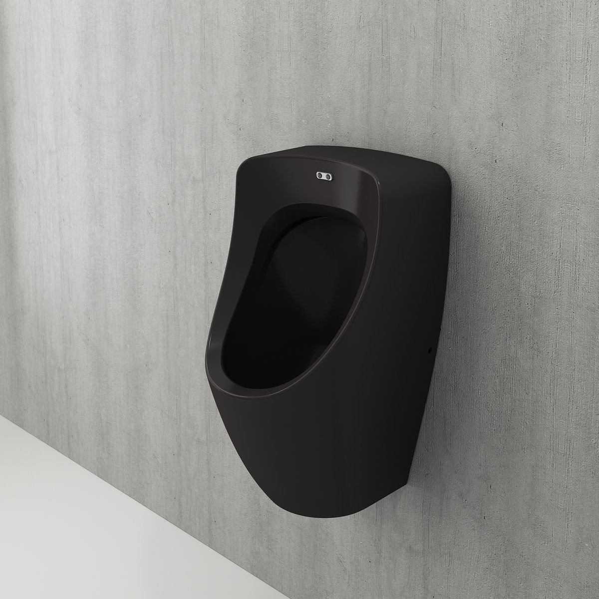 Urinal Diesel mit integriertem Sensor, Wandmontage, 36x33x60 cm, Mattschwarz, Royalty Line by Ego