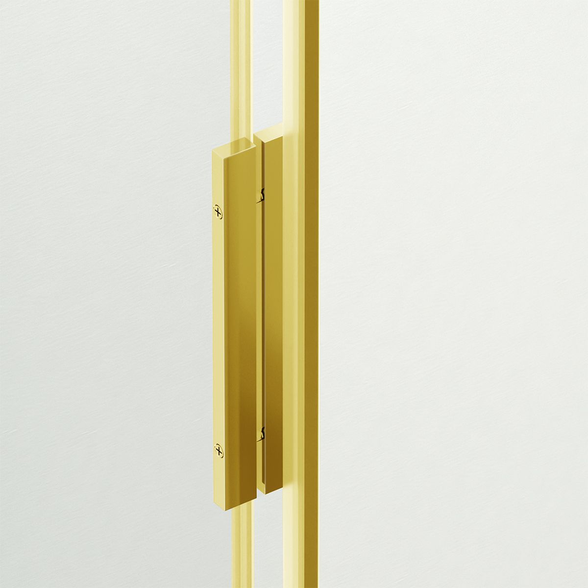 Duschtür, verschiebbar, transparent, 6 mm Sicherheitsglas, Größen zwischen 100–180 cm, mattgoldenes Profil, Hanes