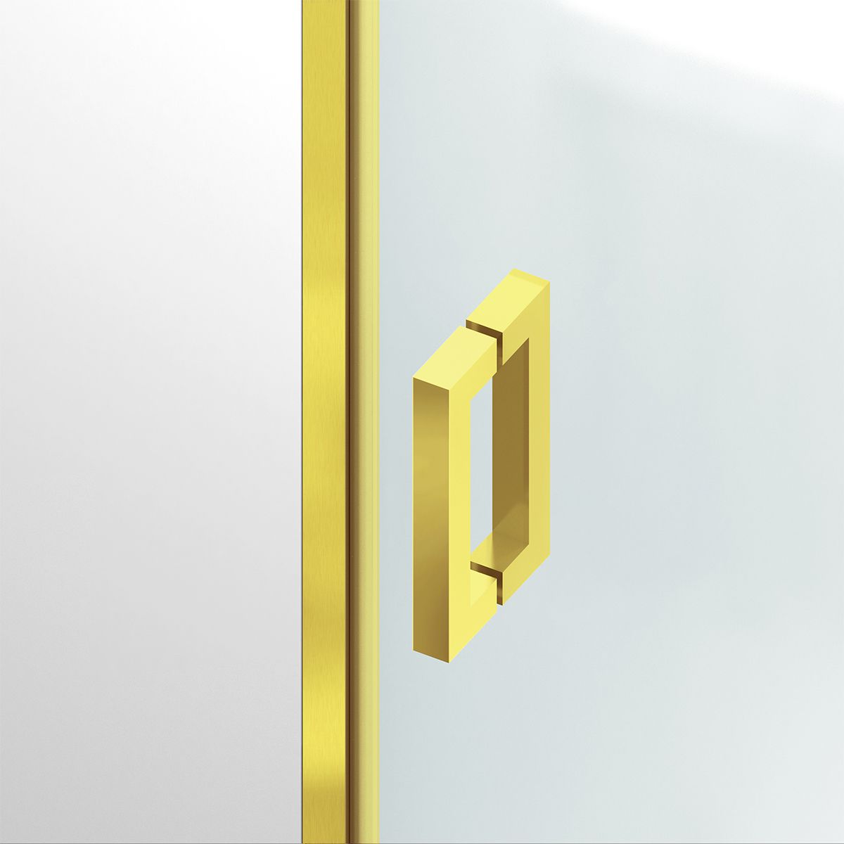Duschtür, transparent, Pendeltür, Mattgold, 6 mm Sicherheitsglas, Maße: 100, 120, 140 x 195 cm, Napoli