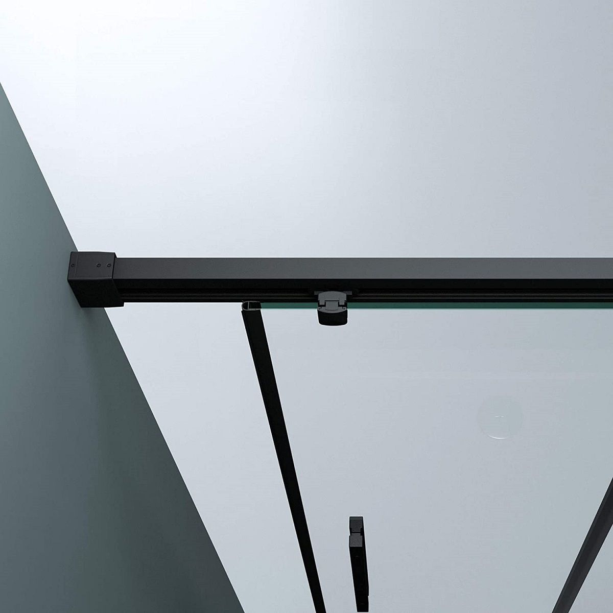 Duschtür Ego 12, Mattschwarz, 100–120–140x195 cm, Schiebetür, 6 mm Sicherheitsglas, Nano Easy Clean