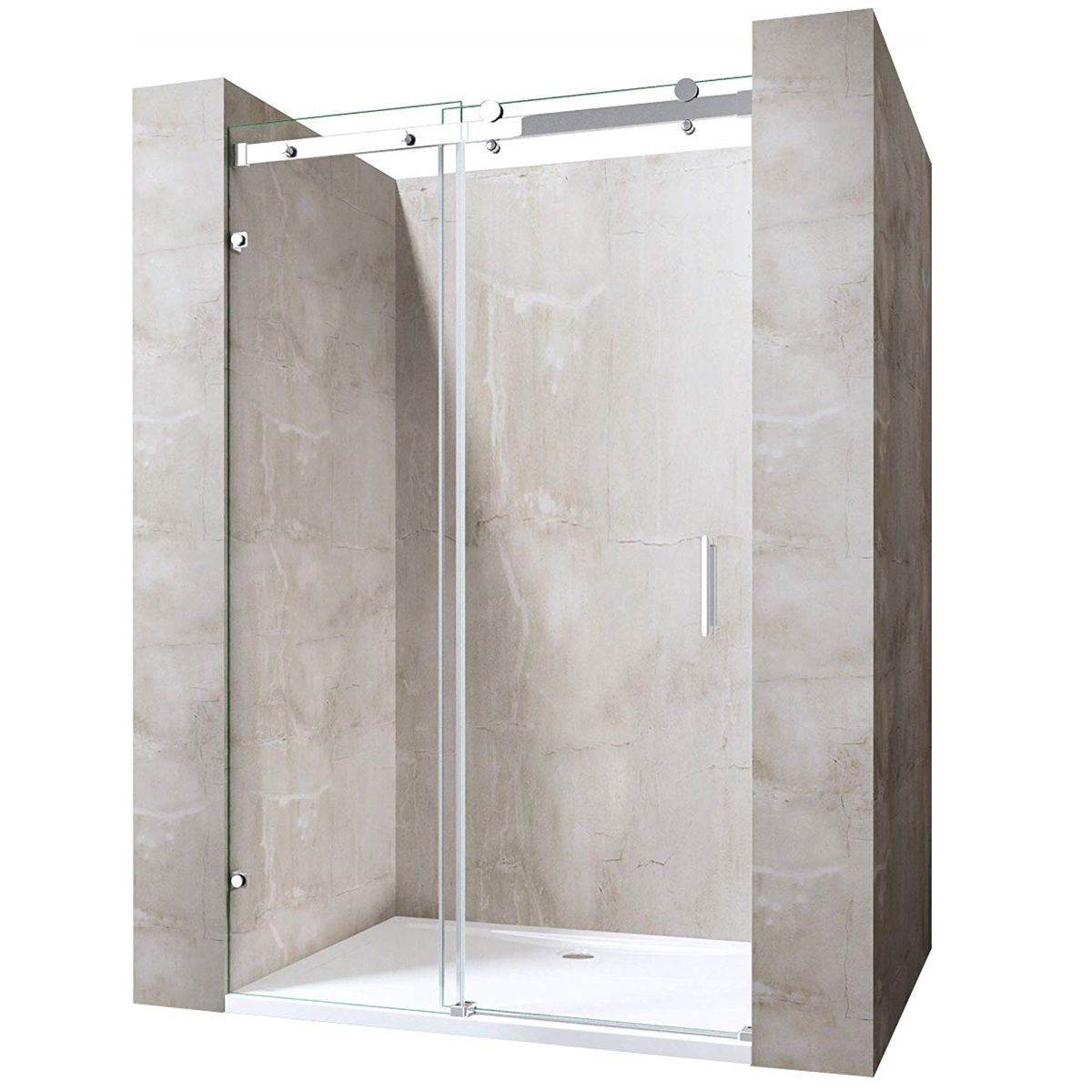 Duschkabine EGO-42, Schiebetür, Nanobeschichtung, Breiten zwischen 100 und 150 cm, 8 mm ESG-Sicherheitsglas