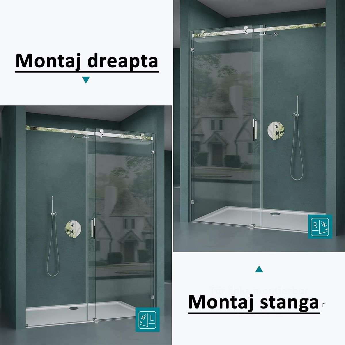 Duschkabine EGO-42, Schiebetür, Nanobeschichtung, Breiten zwischen 100 und 150 cm, 8 mm ESG-Sicherheitsglas