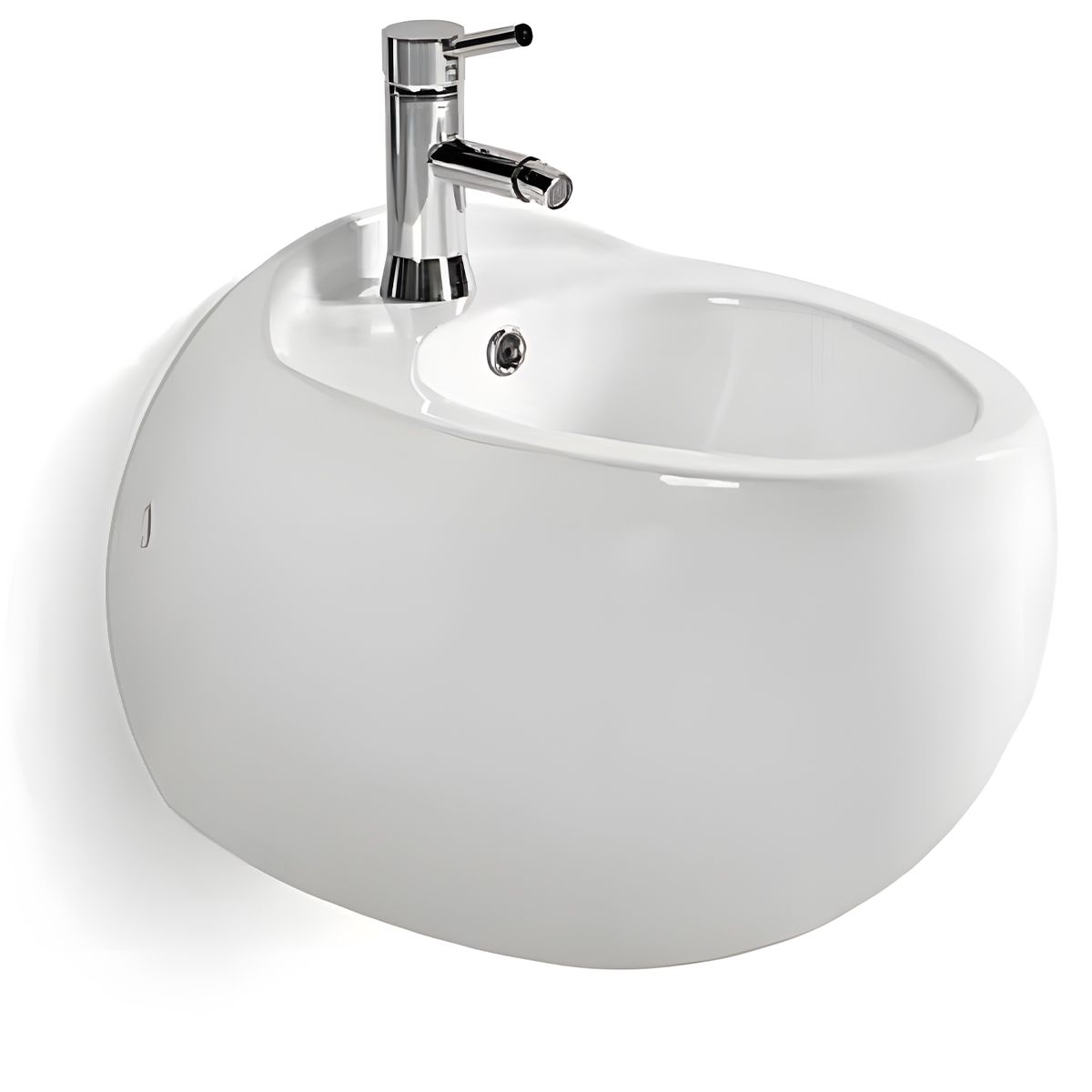 Bidet EGO Angelo, Weiß, 57x40 cm, Wandmontage, mit Überlauf