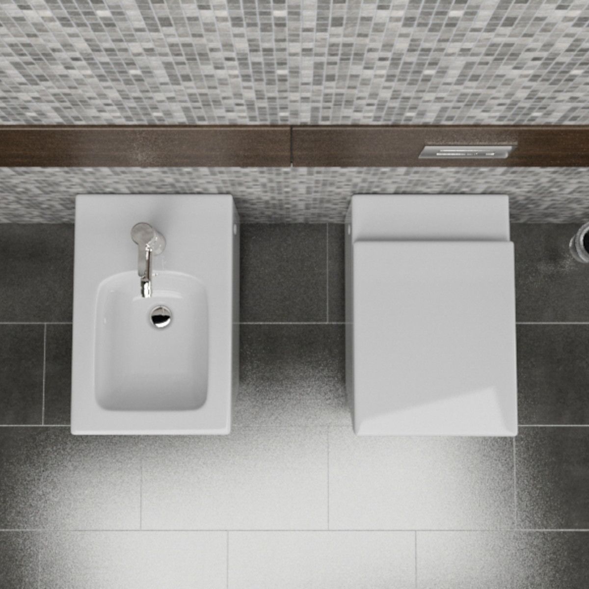Bidet EGO Antonio, Weiß, 55x35 cm, Wandmontage, mit Überlauf