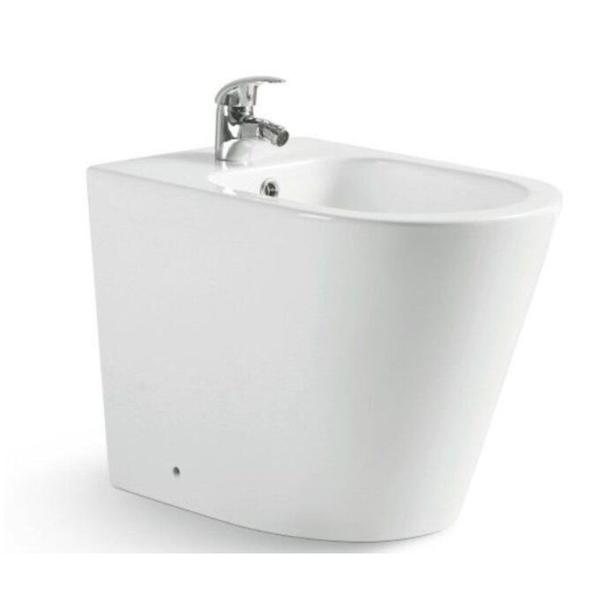 Bidet EGO Galo, Weiß, 55x36 cm, Bodenmontage, mit Überlauf
