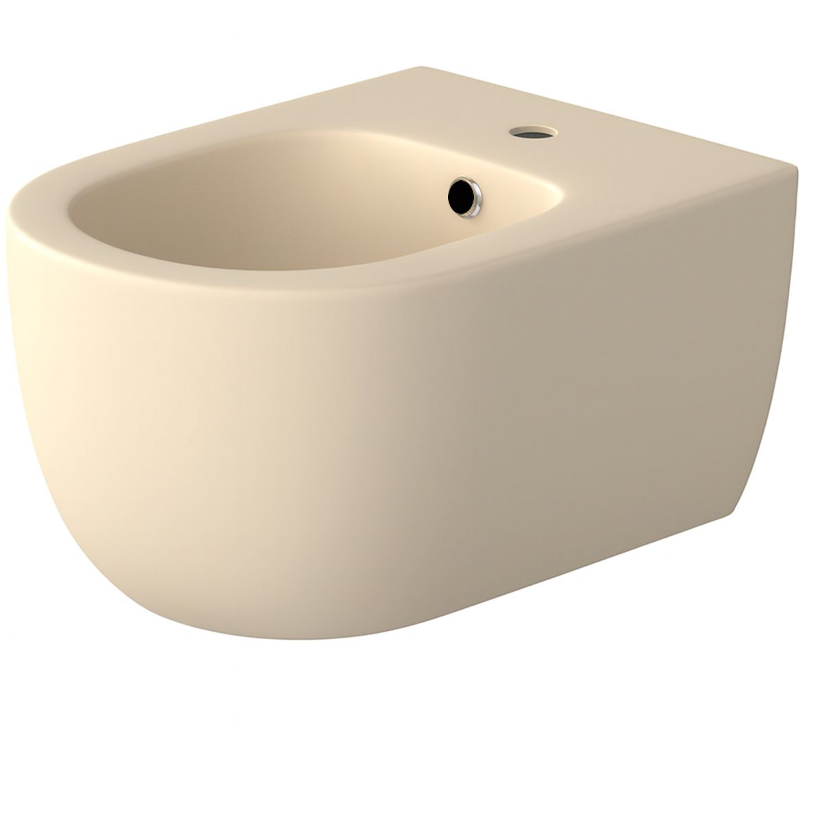 Bidet EGO Michael, 49x36 cm, Jasmin Matt, Power Colour, halb-matt, Wandmontage, mit Überlauf
