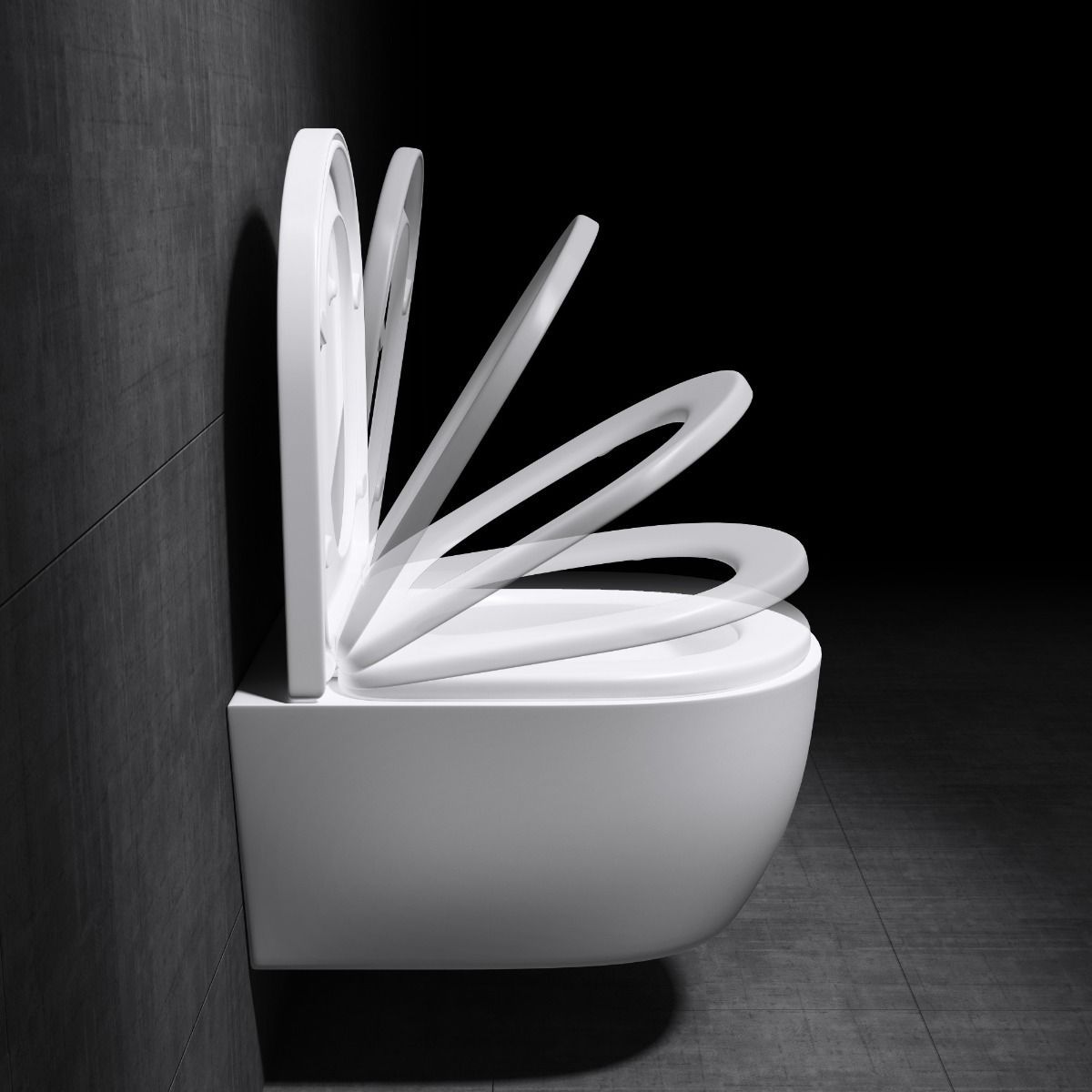 WC-Becken EGO-106, wandhängend, inkl. Duroplast-WC-Sitz