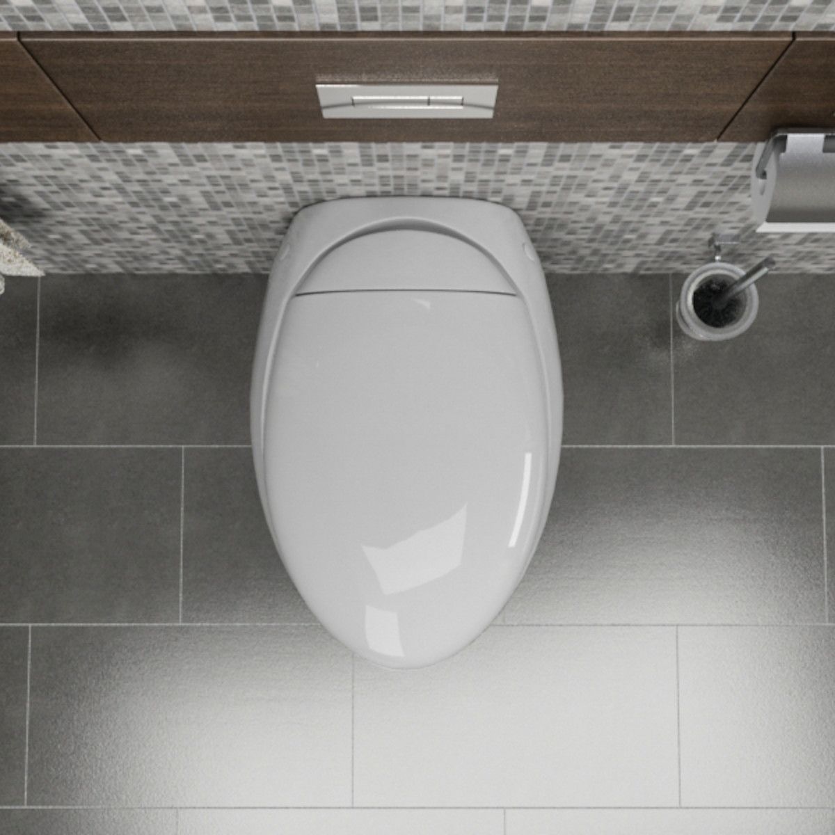 EGO Angelo WC-Becken, Weiß, 60x43 cm, hängende Montage, Duroplast Slim Soft-Close-Deckel im Lieferumfang enthalten