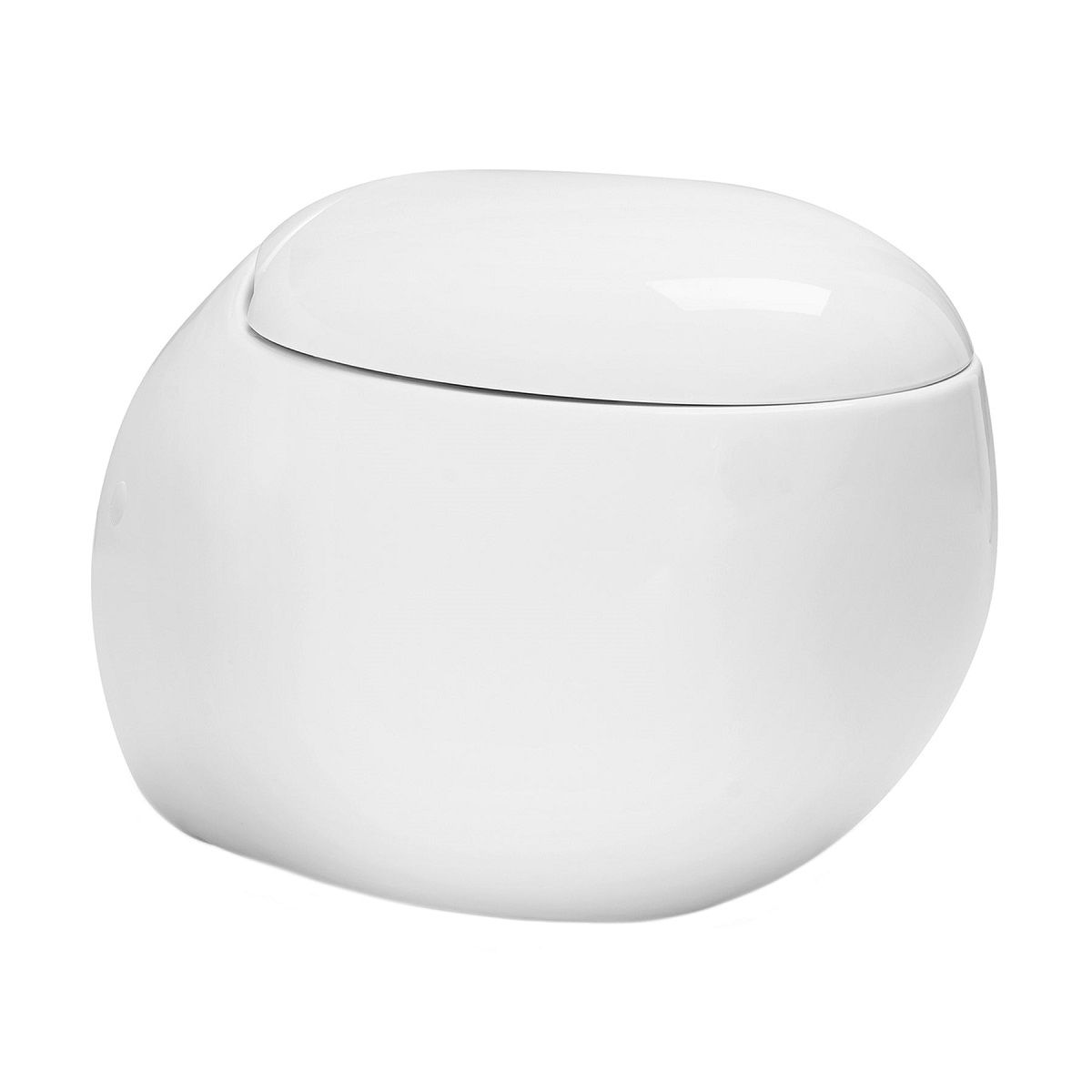EGO Angelo WC-Becken, Weiß, 60x43 cm, hängende Montage, Duroplast Slim Soft-Close-Deckel im Lieferumfang enthalten