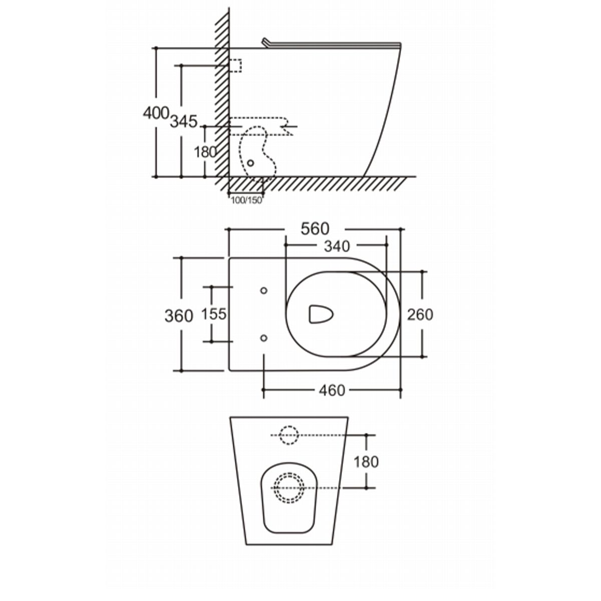 Toilettenschüssel EGO Galo, Rimless, Weiß, 56x36 cm Bodenmontage, Duroplast Slim Soft-Close Abdeckung inklusive