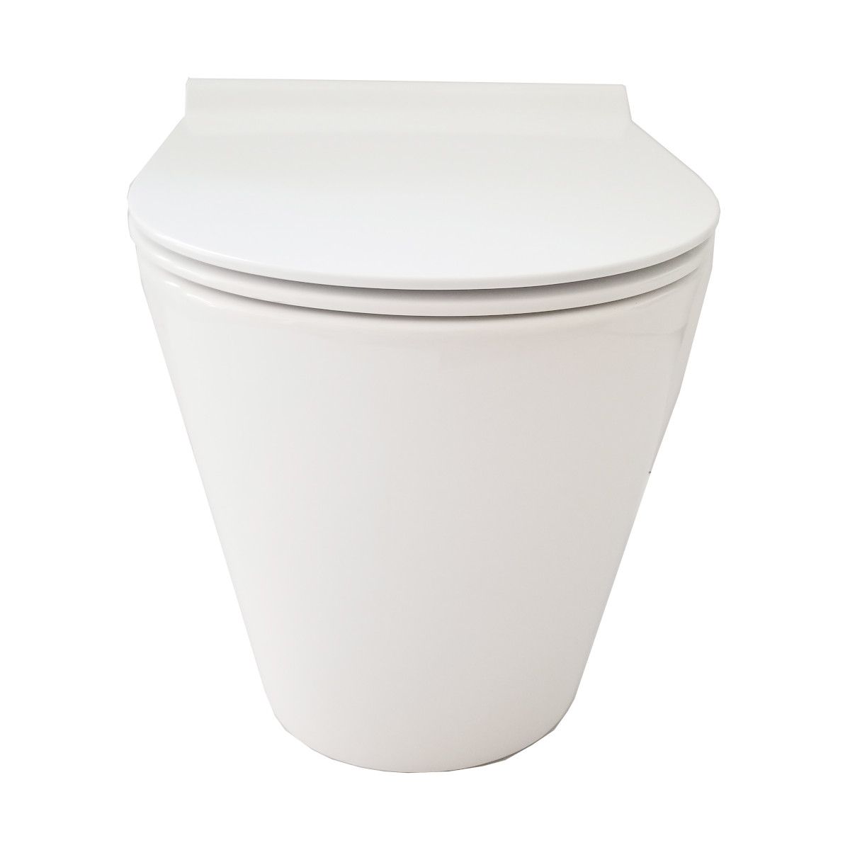 Toilettenschüssel EGO Galo, Rimless, Weiß, 56x36 cm Bodenmontage, Duroplast Slim Soft-Close Abdeckung inklusive
