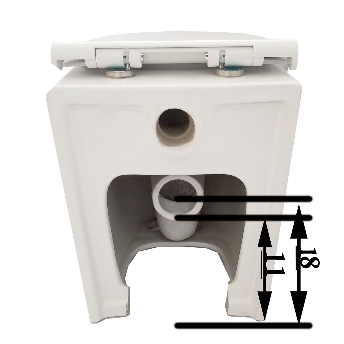 Toilettenschüssel EGO Galo, Rimless, Mattschwarz, Bodenmontage, Duroplast Slim Soft-Close Abdeckung inklusive