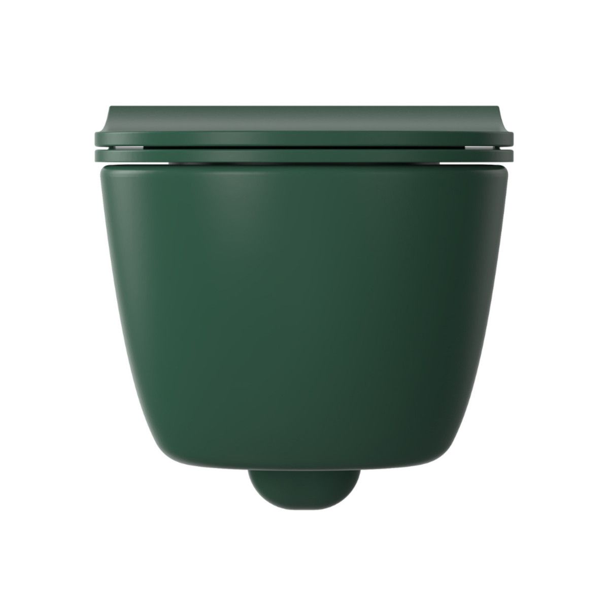 WC-Schüssel EGO Michael Rimless , 49x36 cm, Grün, Power Colour, halbmatt, hängende Montage, Duroplast-Soft-Close-Easy-Off-Deckel
