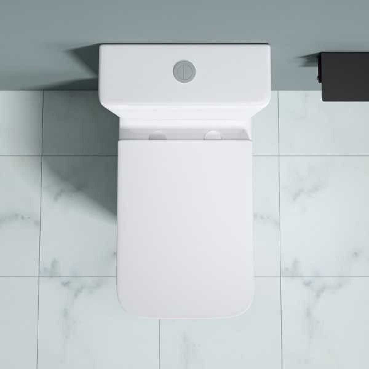 WC-Schüssel Ego-A112 Rimless, 49x34 cm, Weiß, Sanitärkeramik, inklusive Soft-Close-Deckel