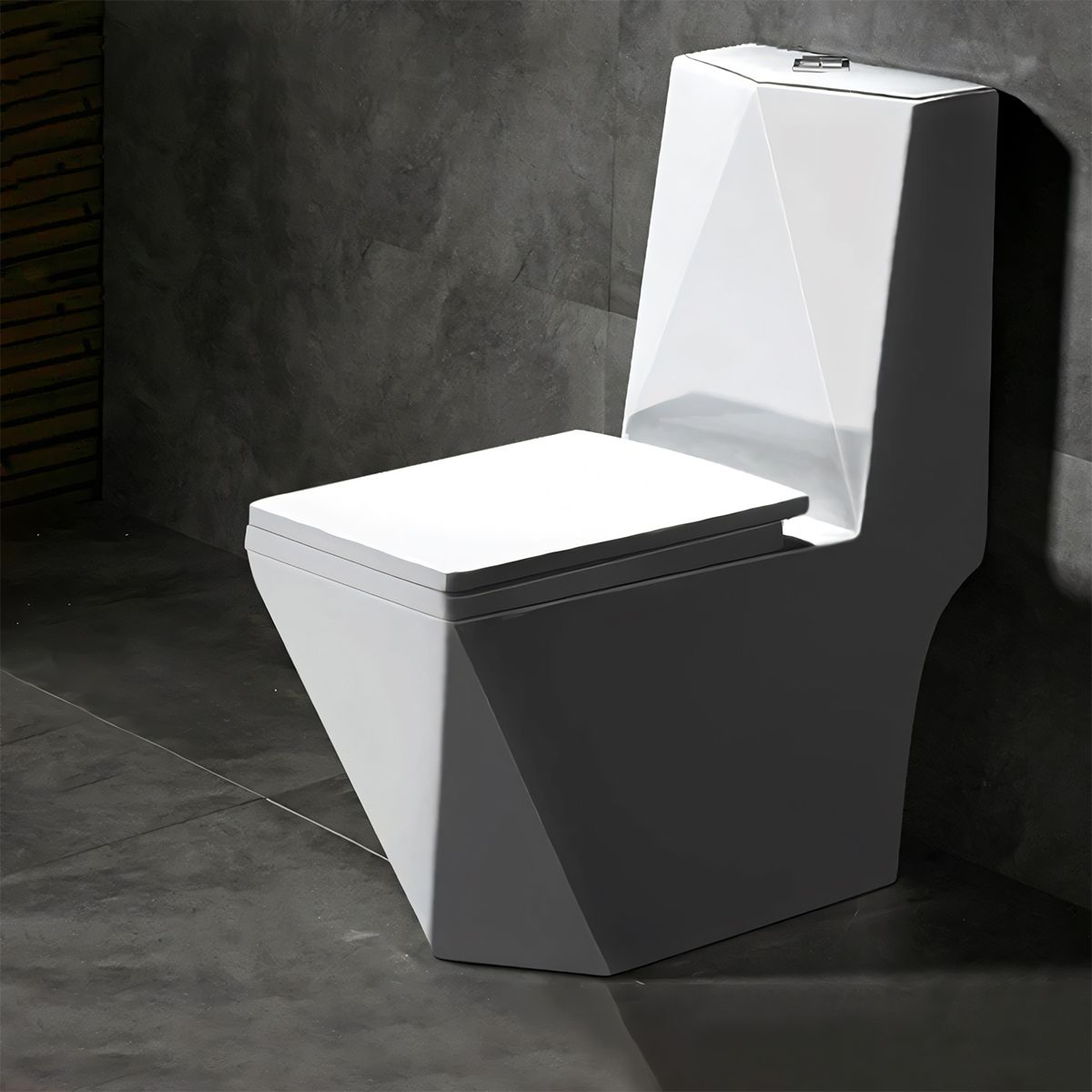 WC Enrico, SifonFlush, Weiß, 68x37 cm, Tank inklusive, Bodenmontage, Abdeckung mit Soft-Close inklusive