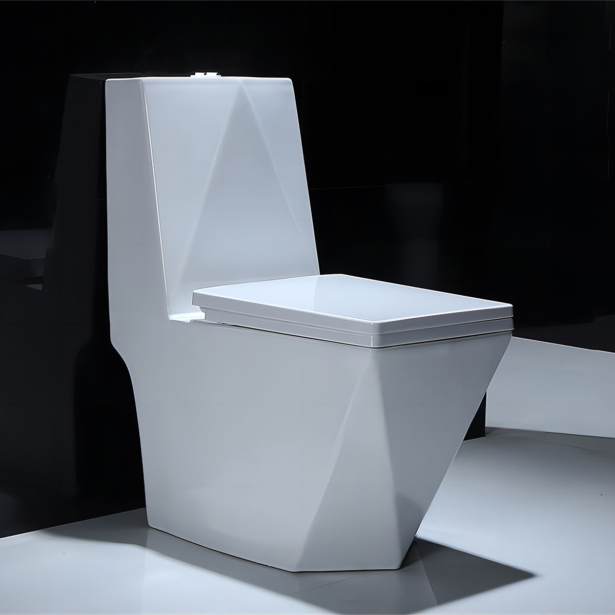 WC Enrico, SifonFlush, Weiß, 68x37 cm, Tank inklusive, Bodenmontage, Abdeckung mit Soft-Close inklusive