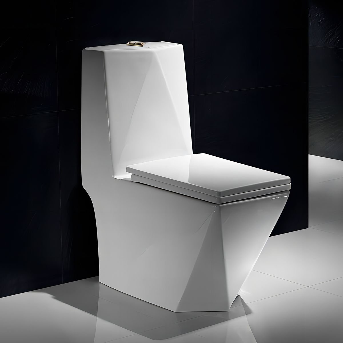 WC Enrico, SifonFlush, Weiß, 68x37 cm, Tank inklusive, Bodenmontage, Abdeckung mit Soft-Close inklusive