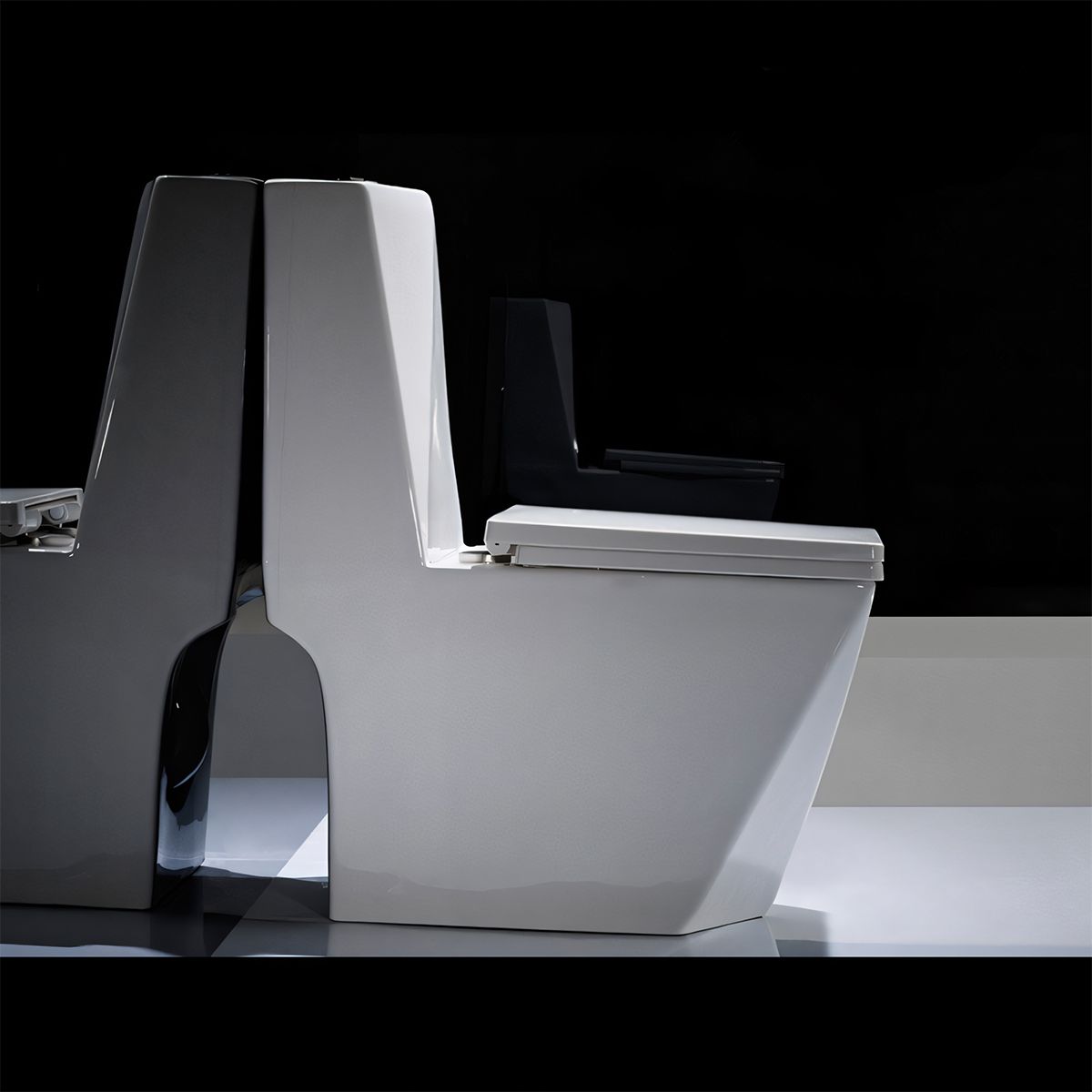 WC Enrico, SifonFlush, Weiß, 68x37 cm, Tank inklusive, Bodenmontage, Abdeckung mit Soft-Close inklusive
