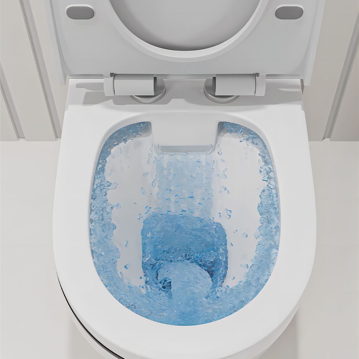 WC Lazio Weiß, Rimless, 70x39 cm, integrierter Spülkasten , Bodenmontage, inklusive Soft-Close Deckel, Royalty Line von Ego