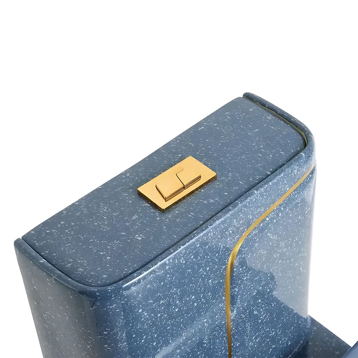 WC Lazio Blue Terrazo, Rimless, 69x39cm, integrierter Spülkasten, Bodenmontage, Soft-Close Deckel, Royalty Line von Ego