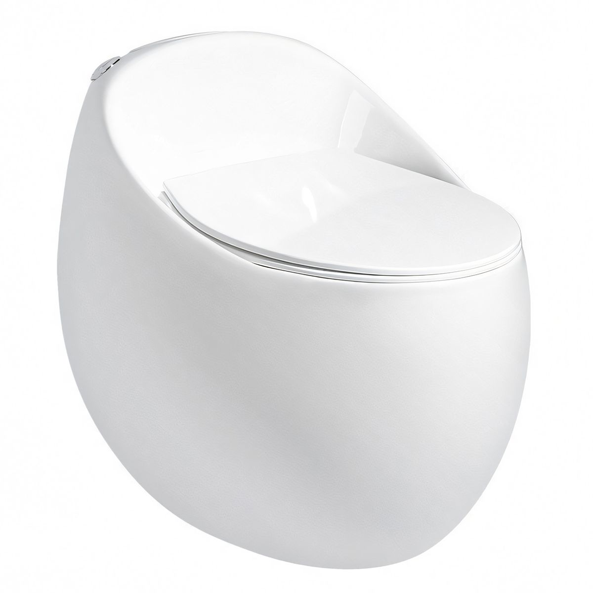 New Santa Rimless WC, 65x47 cm, Einbautank, Weiß, Bodenmontage, Abdeckung mit Soft-Close im Lieferumfang enthalten